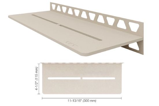Shelf-W Rectangular Wall Shelf Pure Design - Aluminum Cream 
