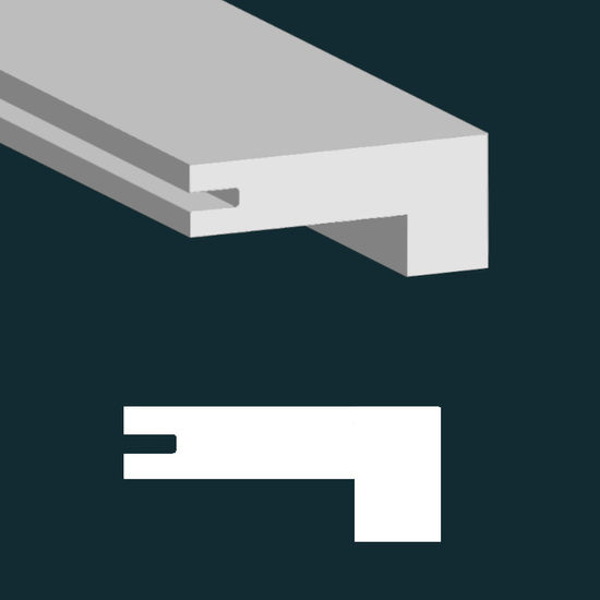 Vinyle FrimFit Premium Plank Gael Grey Nez de marche encastré carré 47"