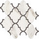 Mosaïque de porcelaine Mayfair Calacatta Oro Arabesque polie 11 3/4" x 11 3/4"