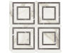 Mosaïque de porcelaine Mayfair Calacatta Oro Piazza polie 11 3/4" x 11 3/4"