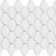 Mosaïque de porcelaine Soho White Convex Loft lustrée 10 1/4" x 12 1/2"