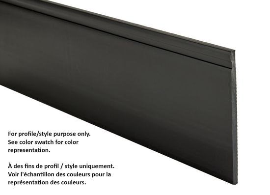Vinyl Wall Base Pinnacle Virgin PVC #ST020 Charcoal Satin 4-1/2" (114 mm) x 1/4" x 96"