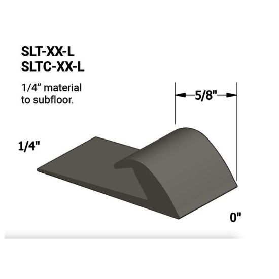 Vinyl Slim Line Transitions #179 Steel 1/4" material to subfloor with contour edge 5/8" x 12'
