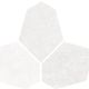 Tuiles de mosaïque hexagonales Abaco Blanc Mat 12" x 14"
