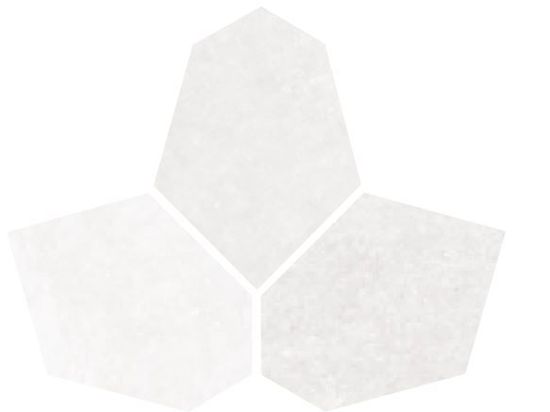 Hexagon Mosaic Tiles Abaco White Matte 12" x 14"