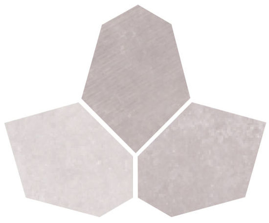 Tuiles de mosaïque hexagonales Abaco Gris clair Mat 12" x 14"