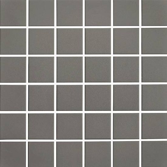 Mosaic Plain Techno Slate Grey Square Matte 12" x 12"