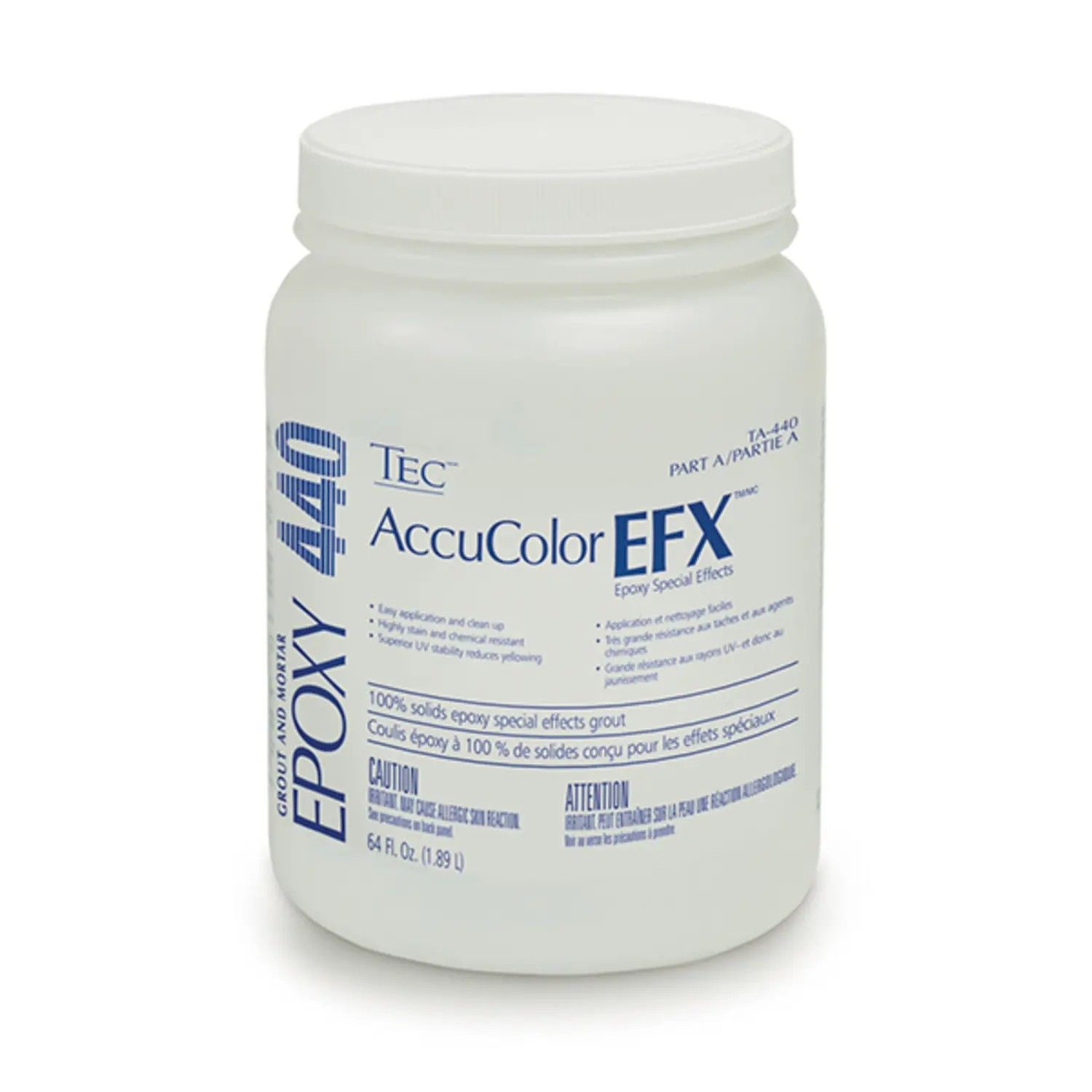 Tec - Epoxy Grout and Mortar AccuColor EFX Part A #910 Bright White 1/2 ...