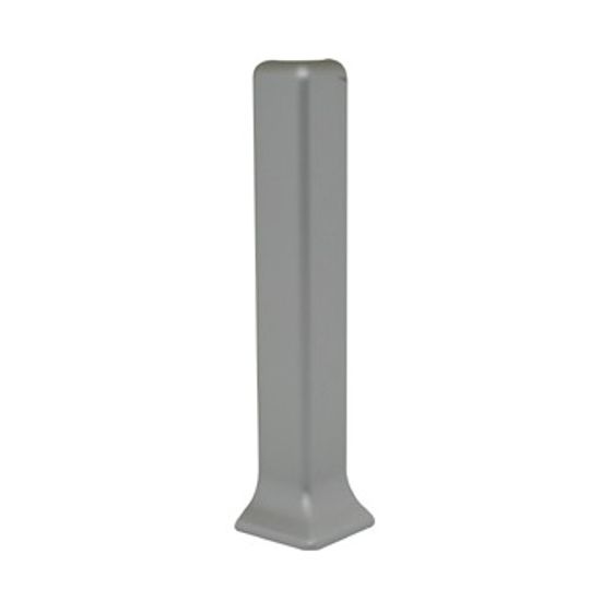 Molding External Corner Skirting 100 Anodized Aluminum Silver 3-15/16" (100 mm) (Pack of 2)