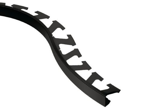 JOLLY Wall Flexible Edge Trim Aluminum Black 1/2" x 8' 2-1/2"