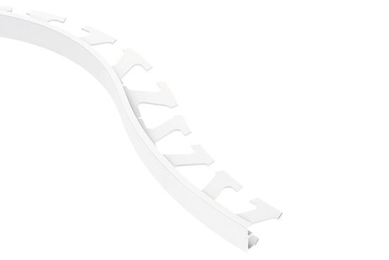 JOLLY Wall Flexible Edge Trim Aluminum Bright White 1/2" x 8' 2-1/2"