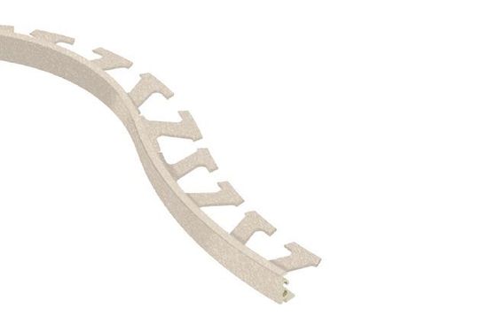 JOLLY Wall Flexible Edge Trim Aluminum Ivory 1/2" x 8' 2-1/2"