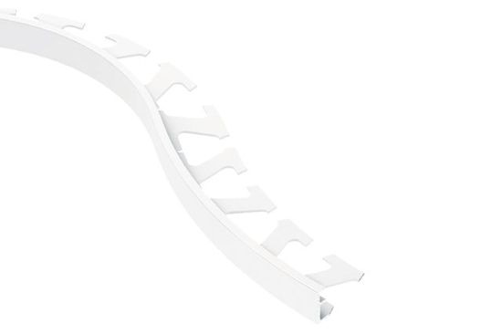 SCHIENE Floor Flexible Edge Trim Aluminum Blanc brillant 1/8" x 8' 2-1/2"