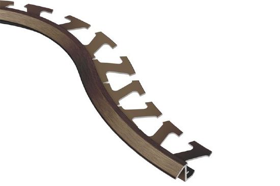 RENO-TK Flexible Reducer Anodized Aluminum Brushed Antique Bronze from 1/4" to 5/16" x 8' 2-1/2"