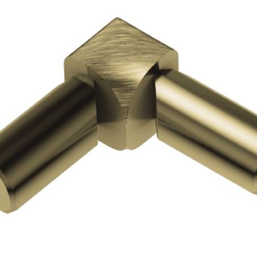 Schluter - RONDEC - Coin intérieur à 2 bouts 90° - alum. anodisé chrome brossé 1/2