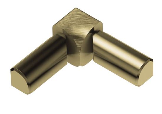 RONDEC 2-Leg Inside Corner 90° Anodized Aluminum Brushed Brass 1/2"