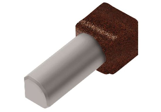 RONDEC Inside Corner 90° Aluminum Rustic Brown 1/4"