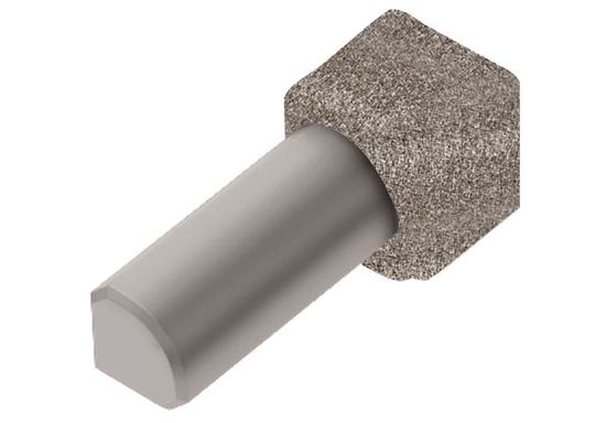 RONDEC Inside Corner 90° Aluminum Stone Grey 1/4"