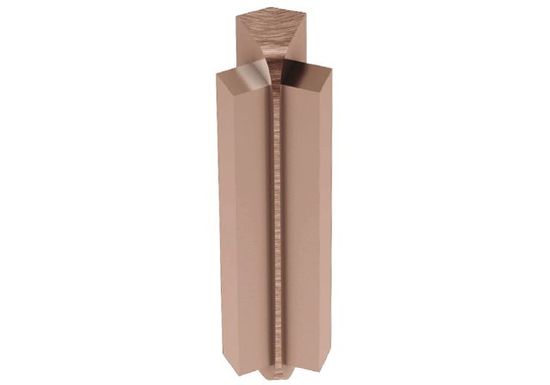RONDEC-STEP Inside Corner 135° with Vertical Leg 2-1/4" Anodized Aluminum Brushed Copper 3/8"