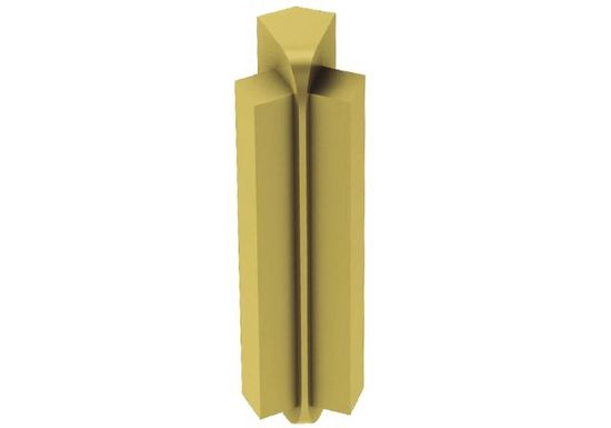 RONDEC-STEP Inside Corner 135° with Vertical Leg 2-1/4" Anodized Aluminum Satin Brass 1/2"