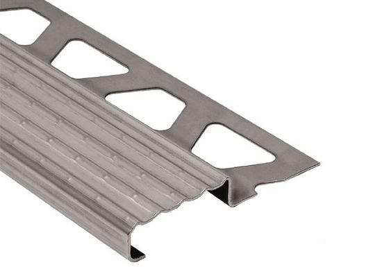 TREP-E Stair-Nosing Profile with Slip-Resistant Wear Surface Stainless Steel (V4) 5/16" x 4' 11"