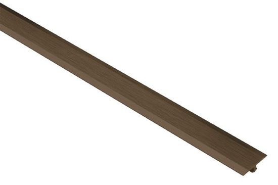 VINPRO-T Retrofit Resilient T-Molding Profile Anodized Aluminum Brushed Antique Bronze 1/8" x 1" x 8' 2-1/2"