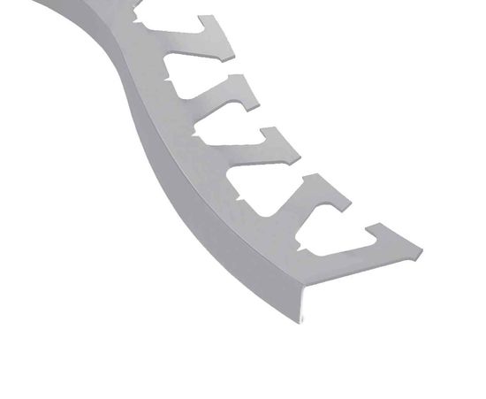 BARA-RWL Balcony Edging Radius Profile Aluminum Classic Grey 4-3/4" x 8' 2-1/2"