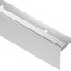 VINPRO-STEP-R Resilient Surface Stair-Nosing Profile with Elongated Reveal Anodized Aluminum Brushed Chrome 1/4" (6 mm) x 8' 2-1/2"
