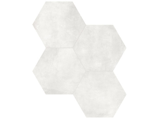 Floor Tile Form Ivory Matte 7" x 7-3/4"