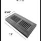 Hardwood Nouveau 6 Euro Grey Floor Vent 4" x 10"