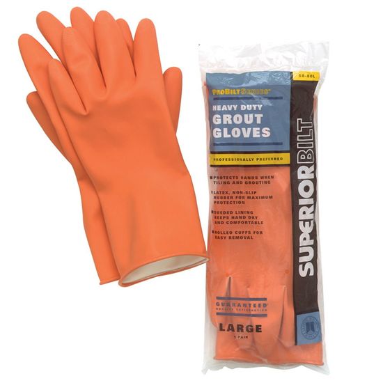 Heavy-Duty Grout Gloves ProBilt Series Large