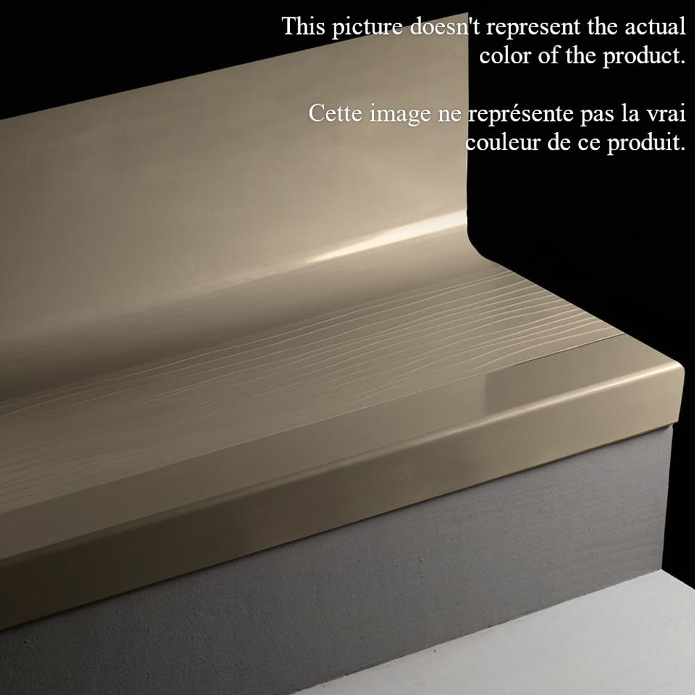 Tarkett Angle Fit Rubber Stair Tread with Integrated Riser Hammered VE3 4' (400419147) FloorBox