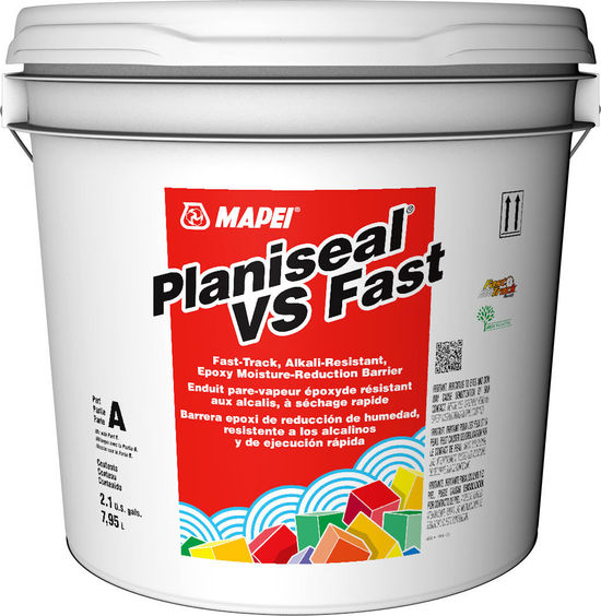 Moisture Reduction Barrier Planiseal VS Fast Alkali-Resistant Epoxy Part A Pail of 8.33 L
