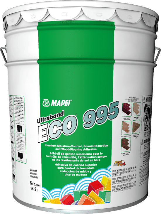 Ultrabond ECO 995 Adhésif de qualité supérieure pour le contrôle de l'humidité, l'atténuation sonore et les revêtements de sol en bois - 18.9 L