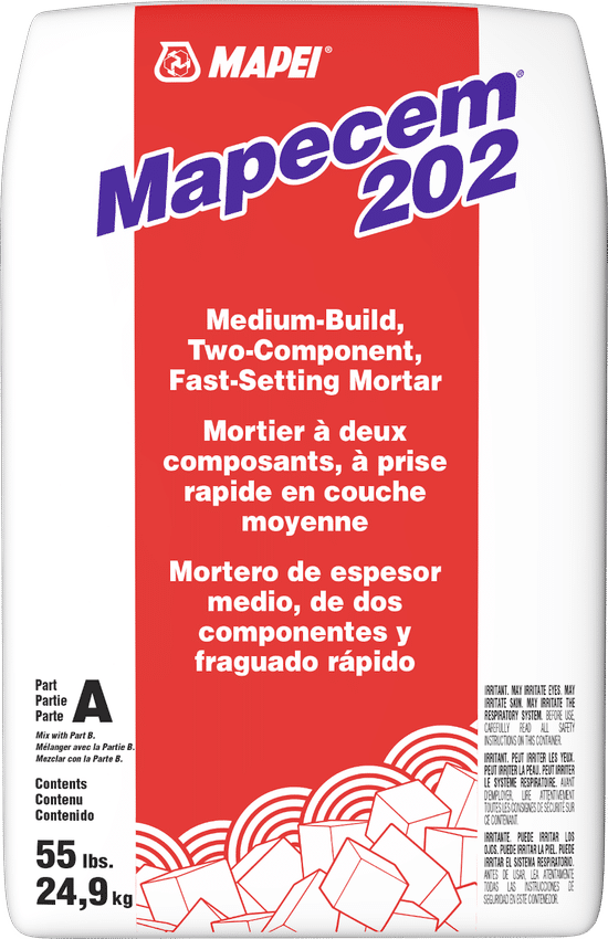 Mapecem 202 Medium-Build Fast-Setting Mortar Part A - 55 lb