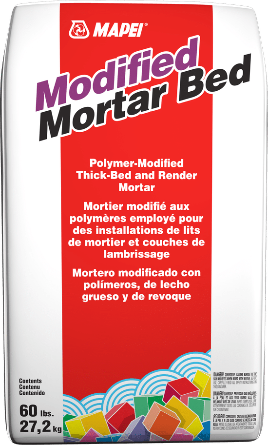 Modified Mortar Bed Mortier à couche épaisse et à enduit modifié au polymère - 60 lb