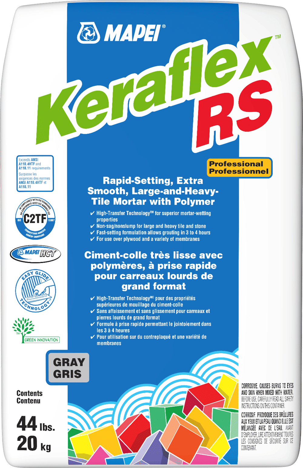 Mapei Keraflex RS Extra Smooth Large & Heavy Tile Mortar, Gray 44 lb