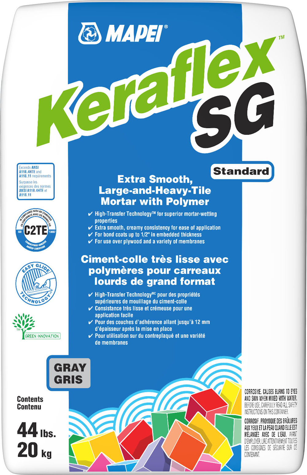 Mapei Keraflex SG Extra Smooth Large & Heavy Tile Mortar, Gray 44 lb