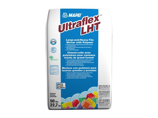 Ultraflex LHT Ciment-colle de qualité professionnelle pour carreaux lourds de grand format, Blanc - 50 lb