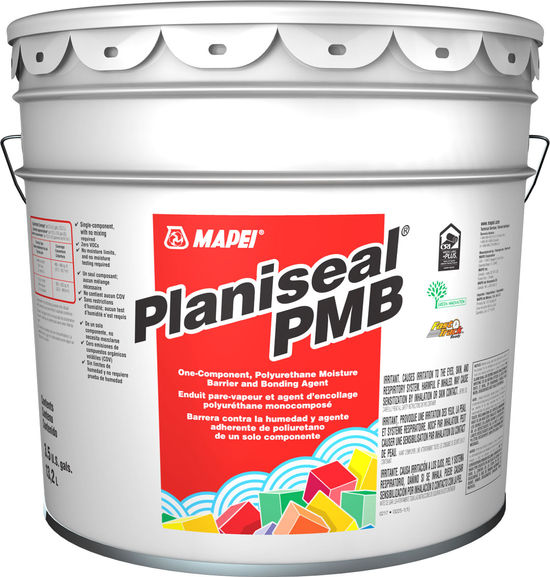 Moisture Barrier & Bonding Agent Planiseal PMB One-Component Polyurethane Pail 13.2 L