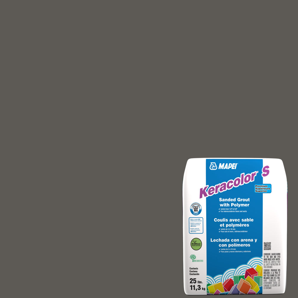 Mapei Keracolor S Sanded Grout with Polymer 47 Charcoal 25 lb