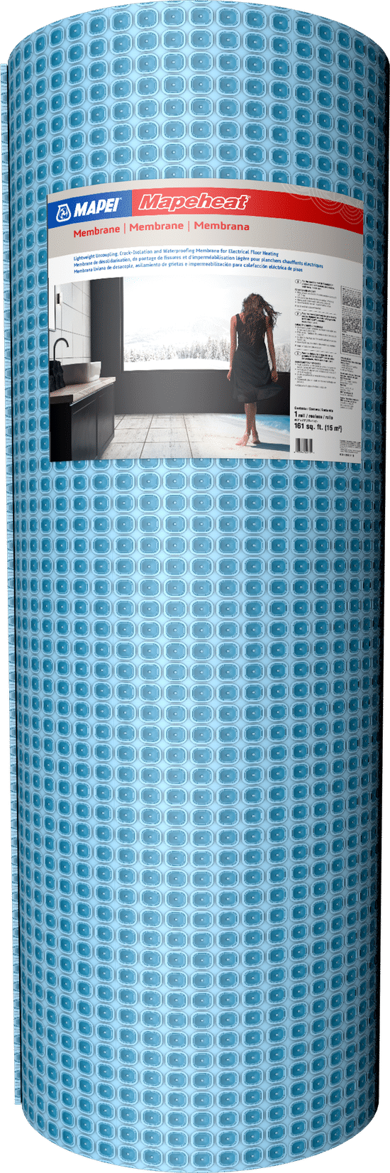 Electric Floor Heating Lightweight Uncoupling Membrane Roll Mapeheat 3' 3" x 49' 3" - 5.5 mm (161 sqft)