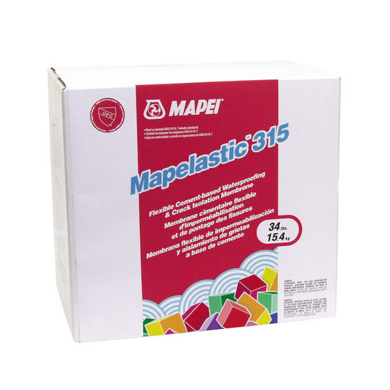 Mapelastic 315 Kit de membrane cimentaire d'isolation des fissures et d'imperméabilisation 34 lb