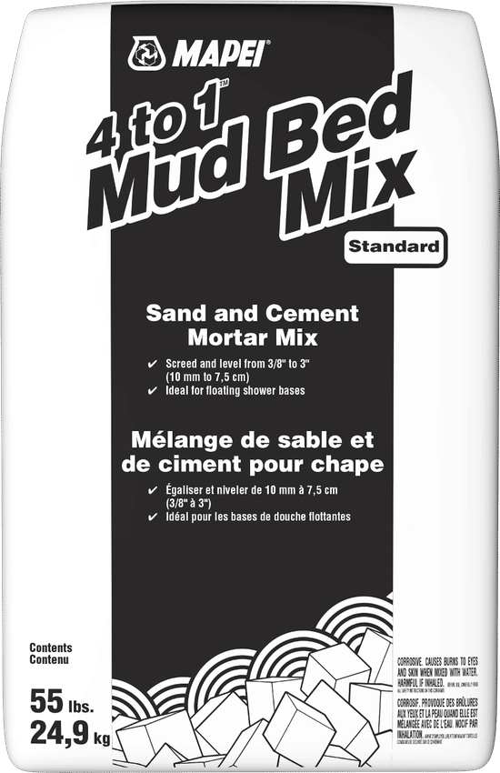 4 to 1 Mud Bed Mix Mélange de sable et de ciment pour chape - 55 lb